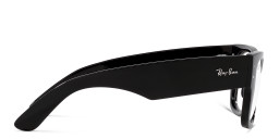 Shop Ray-Ban Mega Wayfarer Unisex Square Eyeglasses in Black online.