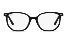 Shop Ray-Ban Junior Elliot Kids Irregular Eyeglasses in Black online.
