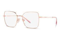 Shop Vogue Eyewear Oversized Irregular Eyeglasses in Rose Gold online.