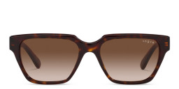Vogue Eyewear Rectangle Sunglasses in Havana/Brown Gradient – Product Photo 2