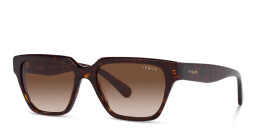 Vogue Eyewear Rectangle Sunglasses in Havana – Product Photo 2