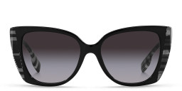 BURBERRY Cat-Eye Sunglasses in Black/Check White Black – Product Photo 1