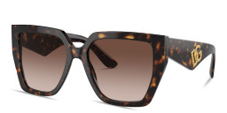 Shop Dolce & Gabbana DG Motif Square Sunglasses in Havana online.