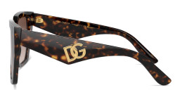 Shop Dolce & Gabbana DG Motif Square Sunglasses in Havana online.