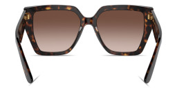 Shop Dolce & Gabbana DG Motif Square Sunglasses in Havana online.
