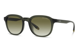 Armani Exchange Square Sunglasses in Green – Product Photo 2