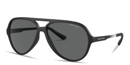 Armani Exchange Logo Signature Aviator Sunglasses in Black – Product Photo 2