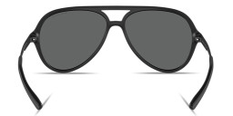 Armani Exchange Logo Signature Aviator Sunglasses in Black – Product Photo 4