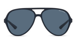 Armani Exchange Logo Signature Aviator Sunglasses in Blue/Dark Blue – Product Photo 2