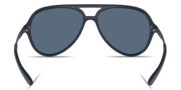 Armani Exchange Logo Signature Aviator Sunglasses in Blue – Product Photo 4