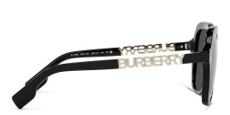 Shop BURBERRY Square Sunglasses in Black online.