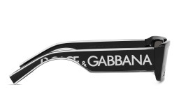 Shop Dolce & Gabbana Rectangle Sunglasses in Black online.