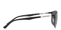 Shop Emporio Armani Logo Pillow Sunglasses in Matte Black online.