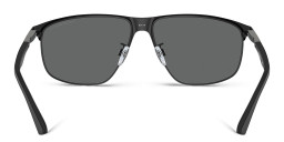 Shop Emporio Armani Logo Pillow Sunglasses in Matte Black online.