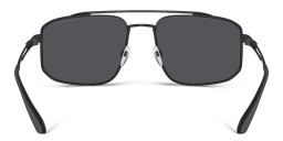 Emporio Armani Logo Square Sunglasses in Matte Black – Product Photo 4