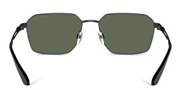 Shop Emporio Armani Logo Irregular Sunglasses in Matte Black online.