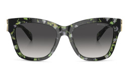 Michael Kors Empire Square Butterfly Sunglasses in Green/Light Grey Gradient – Product Photo 3