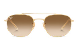 Shop Ray-Ban Unisex Irregular Sunglasses in Gold online.