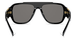 Shop VERSACE Medusa Pillow Sunglasses in Black online.