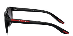 Shop Prada Linea Rossa Logo Signature Pillow Sunglasses in Black online.