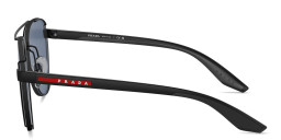 Prada Linea Rossa Logo Aviator Sunglasses in Black – Product Photo 3