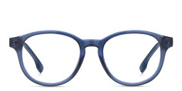 Hugo Boss Round Eyeglasses in Blue – Product Photo 3