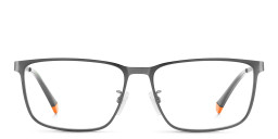 Polaroid Logo Rectangle Eyeglasses in Gunmetal – Product Photo 2