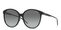 Shop Vogue Eyewear Oversized Round Sunglasses in Black online.
