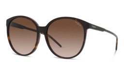 Shop Vogue Eyewear Oversized Round Sunglasses in Havana online.