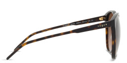 Shop Vogue Eyewear Oversized Round Sunglasses in Havana online.