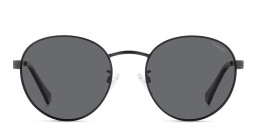 Polaroid Unisex Round Sunglasses in Black/Grey – Product Photo 1