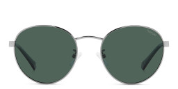 Shop Polaroid Unisex Round Sunglasses in Silver online.