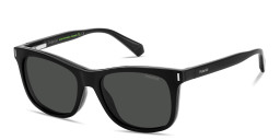 Shop Polaroid Clip-On Square Eyeglasses in Black online.