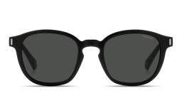 Shop Polaroid Clip-On Unisex Square Eyeglasses in Black online.