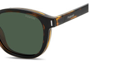 Shop Polaroid Clip-On Unisex Square Eyeglasses in Havana online.