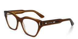 Shop Calvin Klein Square Eyeglasses in Brown online.