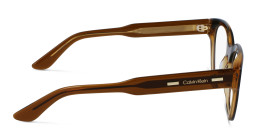 Shop Calvin Klein Square Eyeglasses in Brown online.