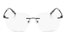 Shop Pure Airlock Brace 200 Rimless Square Eyeglasses in Black online.