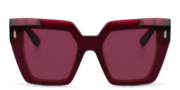 Calvin Klein Oversized Square Sunglasses in Red/Red – Product Photo 3