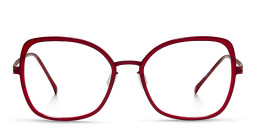 Modo Square Eyeglasses in Red – Product Photo 1