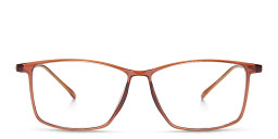 Shop Modo Square Eyeglasses in Transparent Brown online.