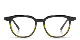 Shop Modo Round Eyeglasses in Black Green online.