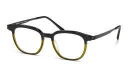 Shop Modo Round Eyeglasses in Black Green online.