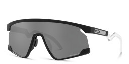 Shop Oakley Unisex Half-Rim Mask Sunglasses in Matte Black online.