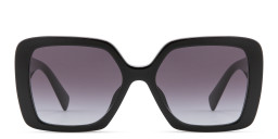 Shop MIU MIU Irregular Sunglasses in Black online.