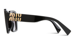 Shop MIU MIU Irregular Sunglasses in Black online.