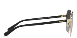 Coach Logo Lettering Irregular Sunglasses in Gold – Product Photo 3