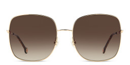 نظارات شمسية مربّعة كبيرة من كارولينا هيريرا بلون ذهبي - صورة المنتج 1