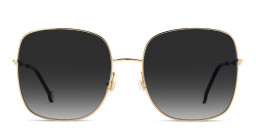 Carolina Herrera Oversized Square Sunglasses in Gold – Product Photo 1