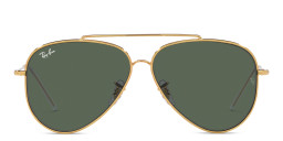Ray-Ban Reverse Unisex Pilot Sunglasses in Gold/Dark Green – Product Photo 1